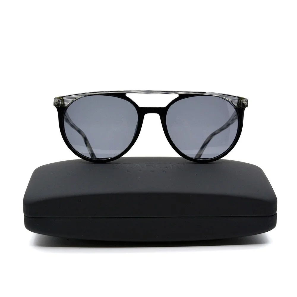 NEW STARCK SH5020 0001/81 BLACK GREY POLARIZED AUTHENTIC SUNGLASSES
